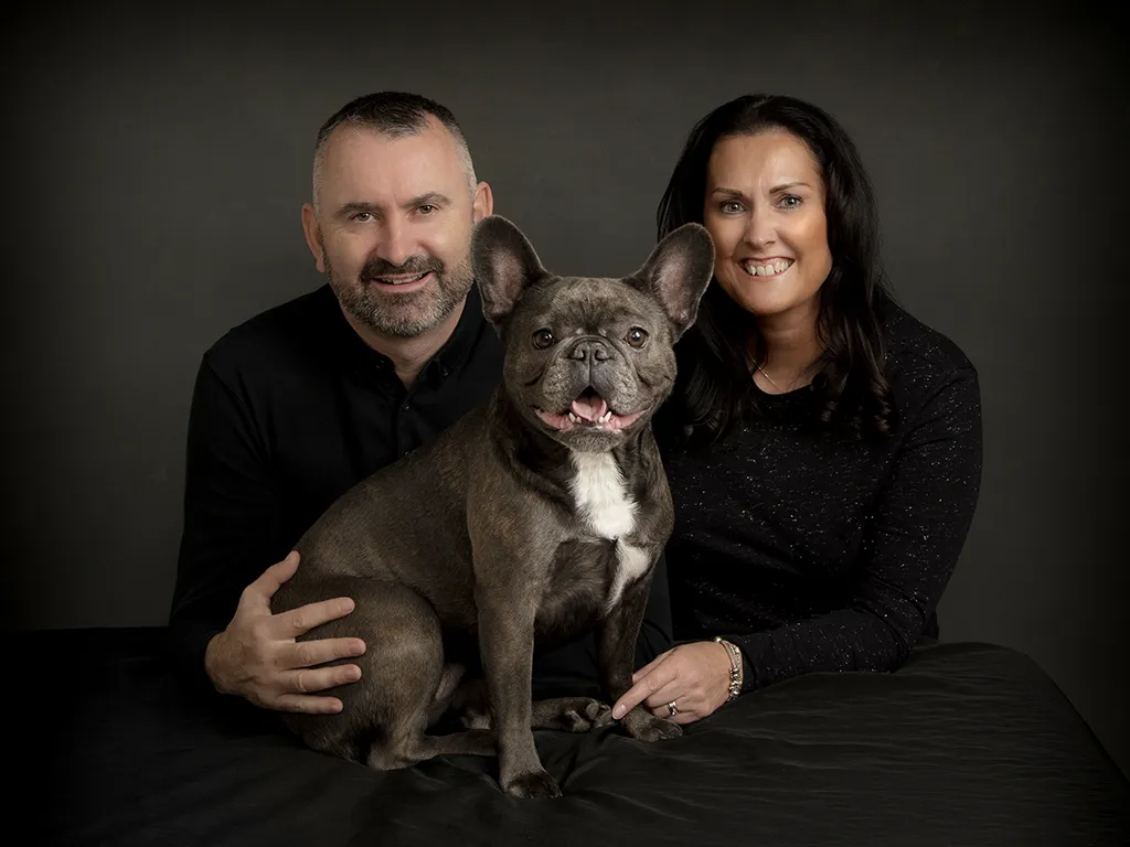 Dog & family photoshoot in our Lutterworth Studio