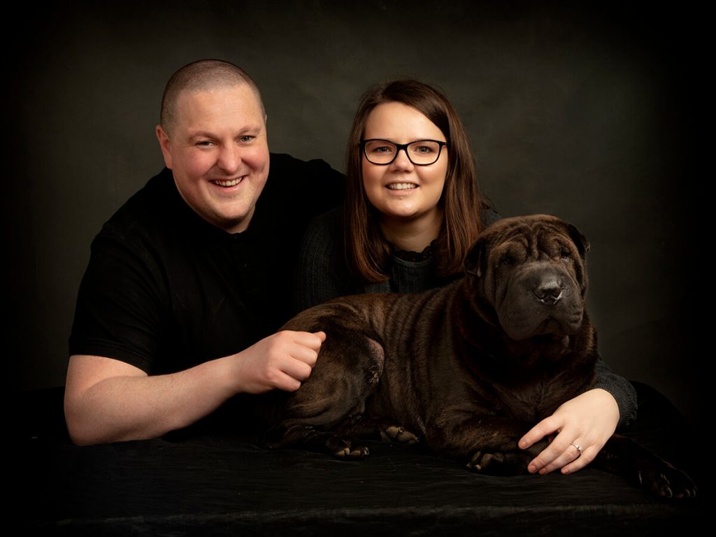 Shar Pei and owners photography Leicester