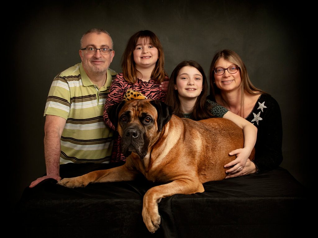 Great Dane and family photographer Leicester