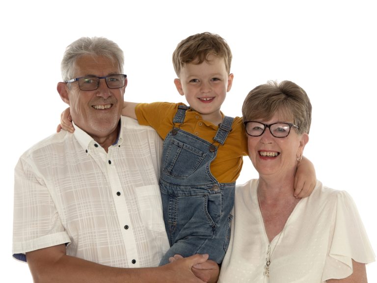 grandparents in family portrait Leicester